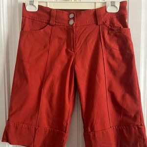Red Orange Bermuda Shorts